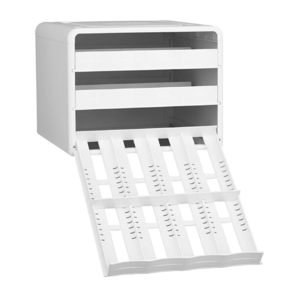 Youcopia Spicestack 24 Spice Bottle Organiser With Labels 27x28x21cm White