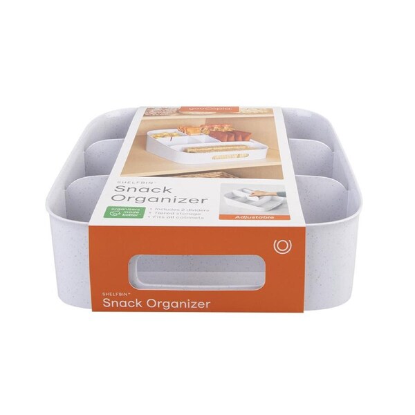 Youcopia Shelfbin Snack/Food Pantry Shelving Organiser Tray 21x25x13cm White