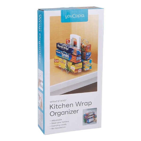 Youcopia Wrapstand Wrap & Bag Pantry Storage Organiser Caddy 29x14x6cm