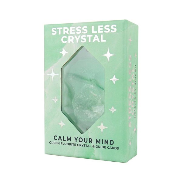 25pc Gift Republic Detox Healing Kit Cards w/ Green Fluorite Crystal Affirmation