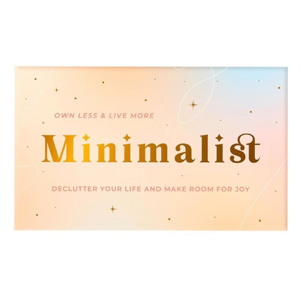 100pc Gift Republic Own Less & Live More Minimalist Cards Set Affirmation Words
