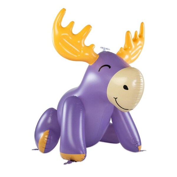 BigMouth Inc. Inflatable Moose Ring Toss Water Sprinkler Kids Outdoor Fun Play