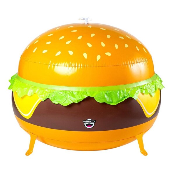 BigMouth Inc. Inflatable Cheeseburger Water Sprinkler Kids Outdoor Garden Toy