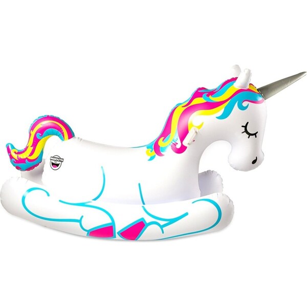 BigMouth Inc. 2.13m Inflatable Unicorn Rocking Swimming Pool Float Kids Toy