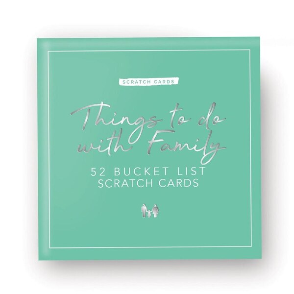 52pc Gift Republic Things To Do With Family Bucket List Scratch Cards Deck Set