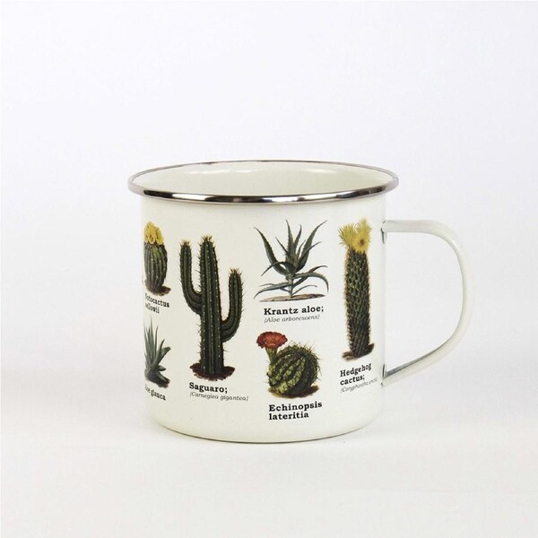 Gift Republic Enamel Botanica Coffee Mug Tea/Milk Cup w/Handle Novelty Drinkware