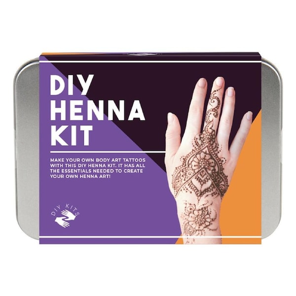 Gift Republic DIY Henna Kit Body Art Temporary Tattoo w/ Stencils/Coloured Inks