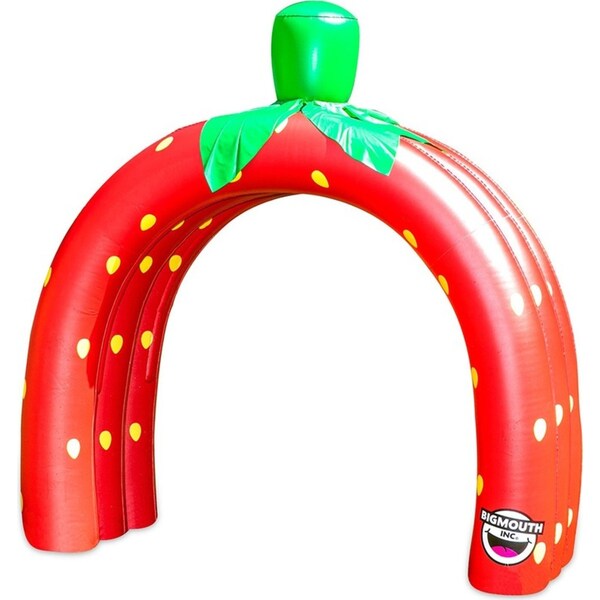 BigMouth Inc. Inflatable Strawberry Tunnel Water Sprinkler Kids Outdoor Fun Toy