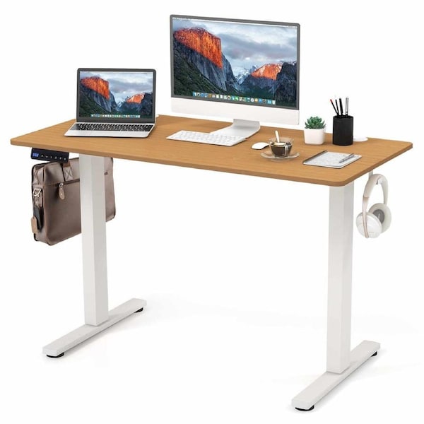 Costway Electric Standing Desk Height Adjustable Computer Desk Motorised Sit Stand 3 Height Memory