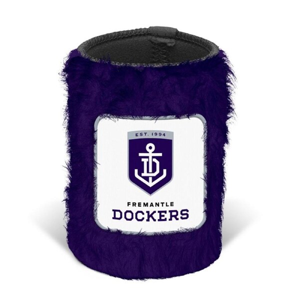 Fremantle Dockers AFL Fluffy Beer Can Bottle Cooler Stubby Holder