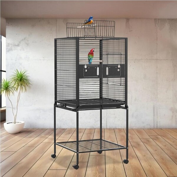 ADVWIN Bird Cage 146CM Large Aviary Parrot Aviary Pet Cage With Wheels