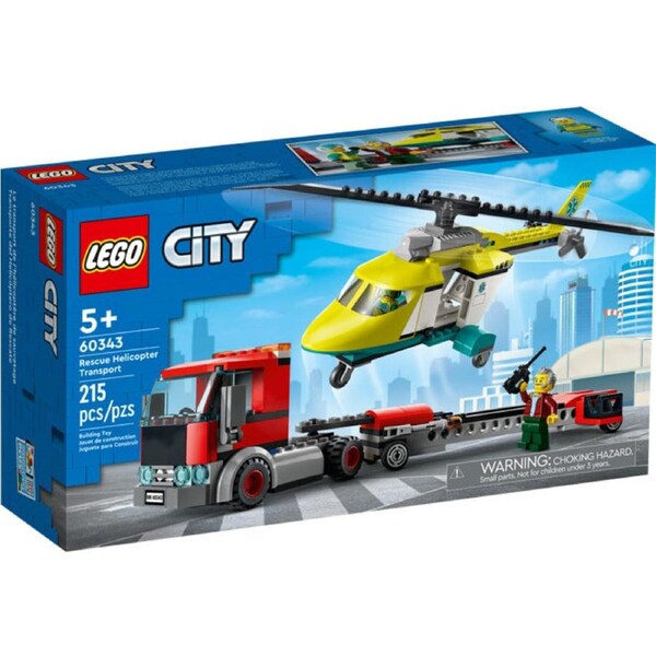 LEGO 60343 - City Rescue Helicopter Transporter