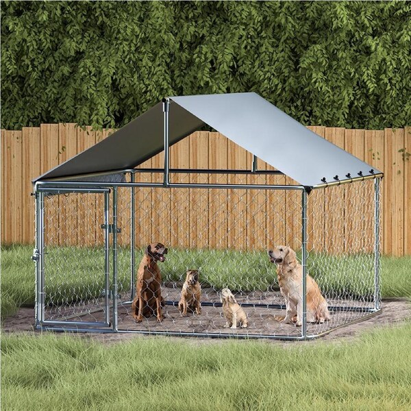 i.Pet Dog Kennel 2M x 2M Large House XL Pet Run Cage Puppy Outdoor Enclosure With Roof