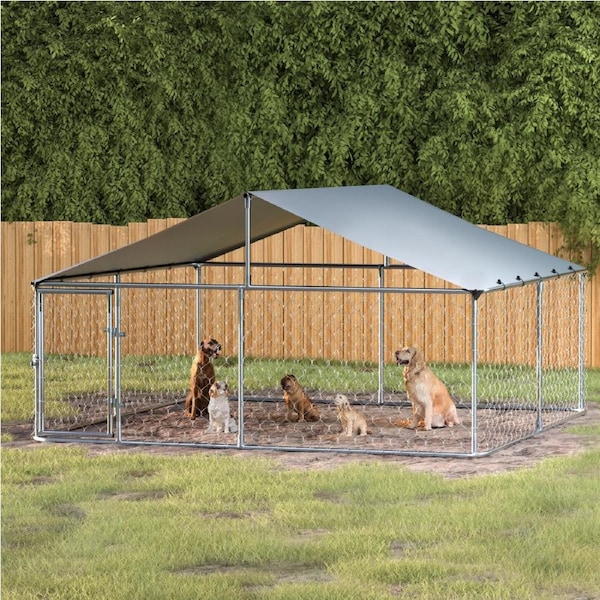 i.Pet Dog Kennel 3M x 3M Large House XXL Pet Run Cage Puppy Outdoor Enclosure With Roof