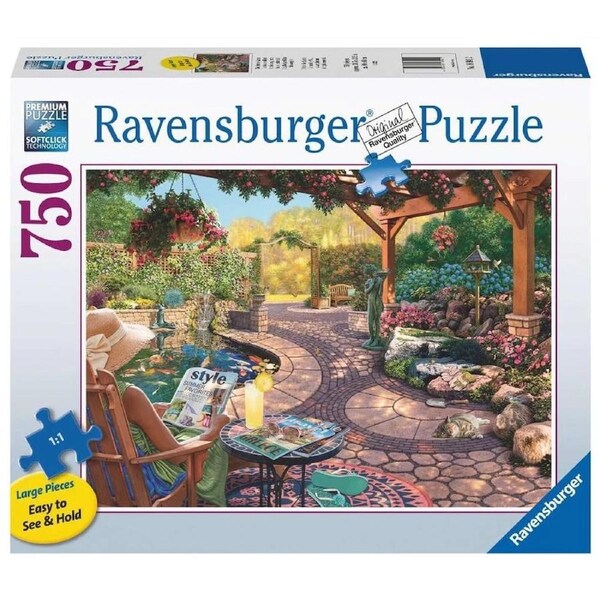 Ravensburger Cozy Backyard Bliss Large Format 750 Piece Jigsaw Puzzle