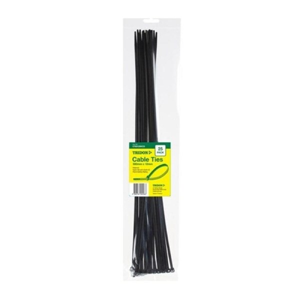 TRIDON 25pk&nbsp;Cable Black Ties-750 x 9mm
