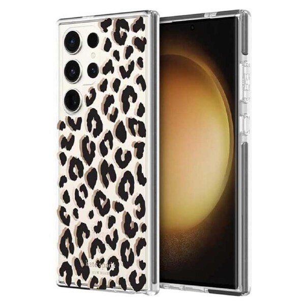 Kate Spade New York Defensive Hardshell Case (Suits Galaxy S23 Ultra) – City Leopard Black
