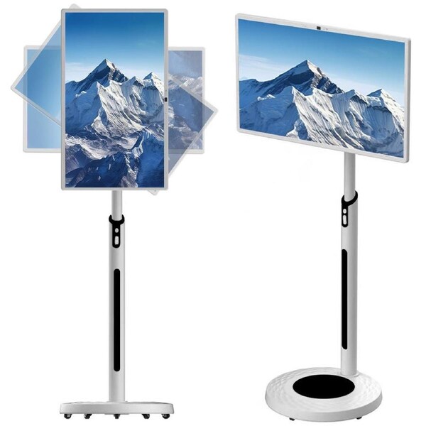 Alston Movable 32 Inch 1080P Smart Screen Rotatable In-cell Touch Screen Support Google Store Cast Screen with Built-in Battery HD Camera Android 12 8+128