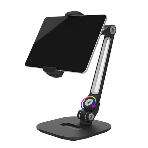 Catzon Adjustable Desktop Phone Holder Dock Compatible with All 4.7-13 Inches Phone and Tablet-Black