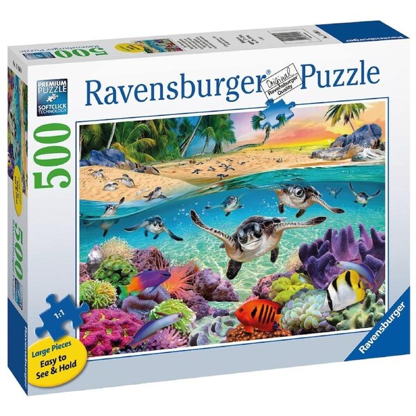 Ravensburger Race of the Baby Sea Turtles 500 Piece Large Format Jigsaw Puzzle