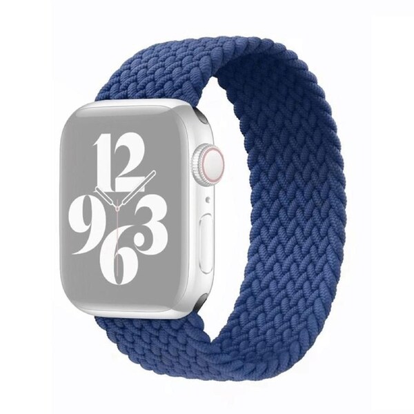 For Apple Watch Series 5,44-mm Case,Nylon Woven Watchband Size Small,Blue