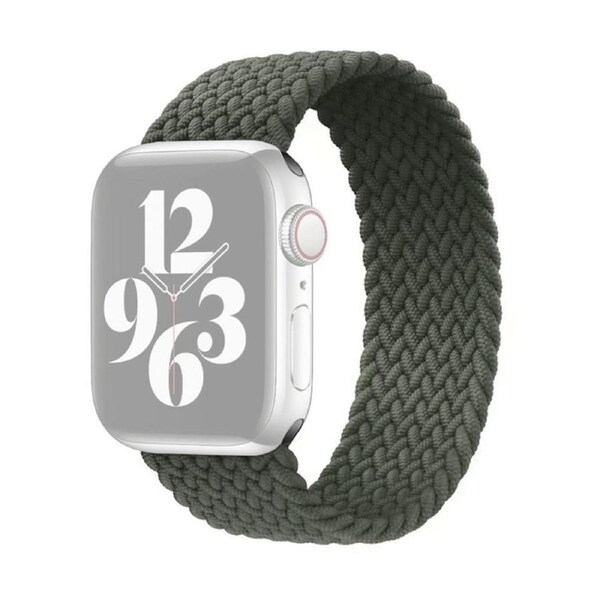 For Apple Watch Ultra 2,49-mm Case,Nylon Woven Watchband Size Small,Green