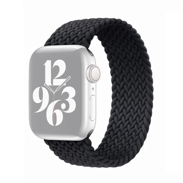 For Apple Watch Series 3,42-mm Case,Nylon Woven Watchband Size Small,Black