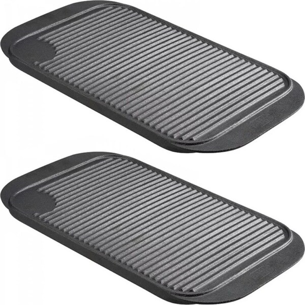 Pyrolux Pyrocast 44 x 27cm Rectangle Grill Tray - Set of 2