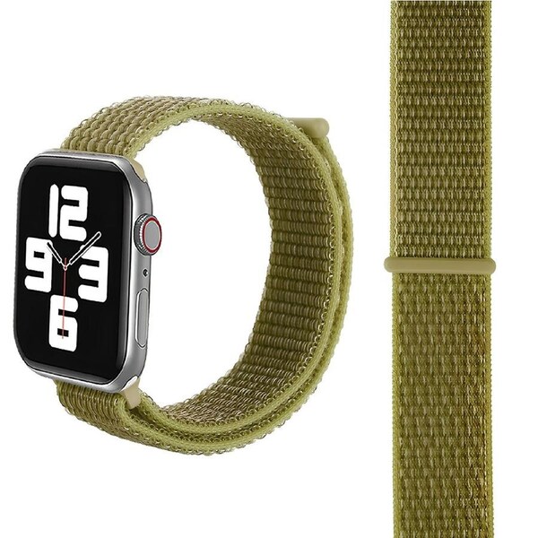 For Apple Watch Series 5,44-mm Case,Nylon Watch Band,Fastener,Dark Green