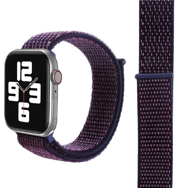 For Apple Watch Series 0,42-mm Case,Nylon Watch Band,Fastener,Dark Purple
