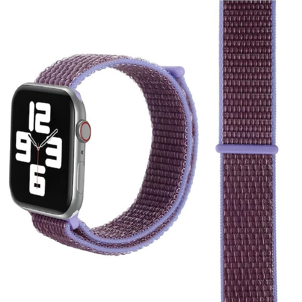 For Apple Watch Series 1,42-mm Case,Nylon Watch Band,Fastener,Light Purple