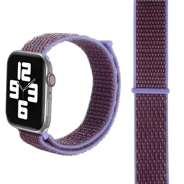 For Apple Watch Ultra 2,49-mm Case,Nylon Watch Band,Fastener,Light Purple