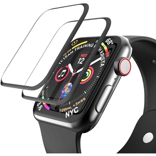 For Apple Watch Series 5,44-mm Case,Clear Plastic Screen Protector,2-pack