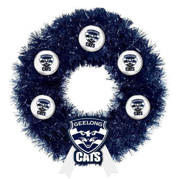 Geelong Cats AFL Christmas Wreath Door Ornament