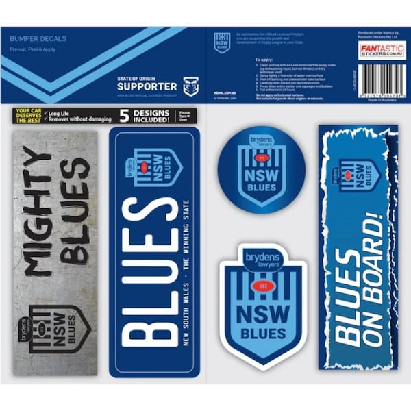 State of Origin NSW New South Wales Car Bumper Sticker DECALS Stickers