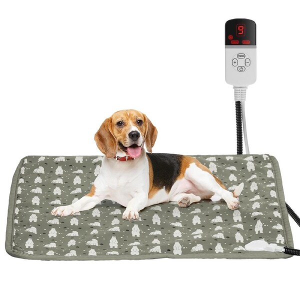 Advwin Pet Heating Pad 60x90cm Dog Mat Waterproof Heated Cat Dog Bed