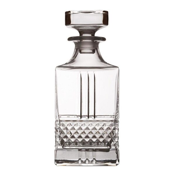 Maxwell & Williams 750ml Verona Whisky Glass Square Decanter Liquor Bottle Clear