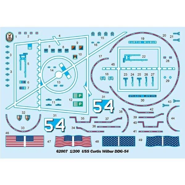 I Love Kit 1/200 USS Curtis Wilbur DDG-54 Plastic Model Kit