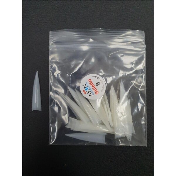 AEON - Stiletto Nail Fake False Tips Extension Refill Size 8 (50pcs)