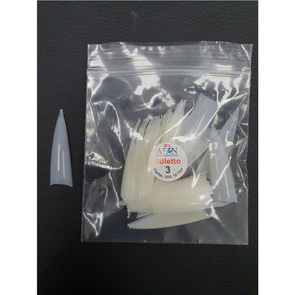 AEON - Stiletto Nail Fake False Tips Extension Refill Size 3 (50pcs)