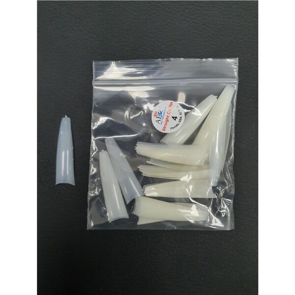 AEON - Straight Coffin Nail Fake False Tips Extension Refill Size 4 (50pcs)