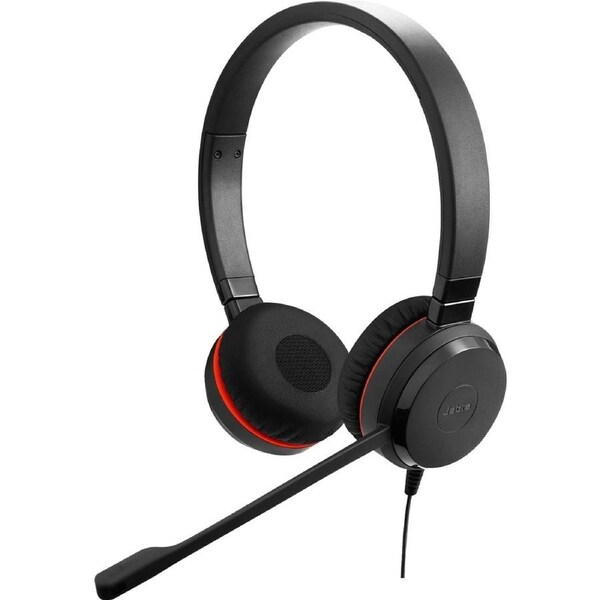 Jabra EVOLVE 30 II Wired On-ear, Over-the-head Stereo Headset - Black - Binaural - Supra-aural - USB Type C