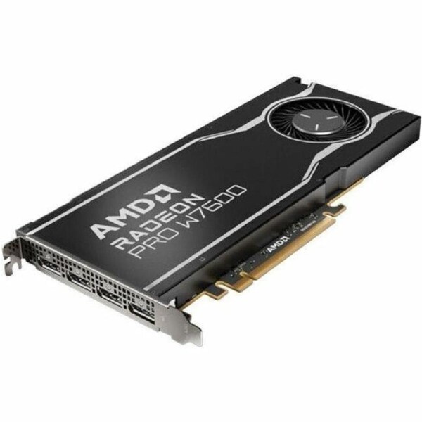 AMD Radeon Pro W7600 Graphic Card - 8 GB GDDR6 - Full-height - 7680 x 4320 - 128 bit Bus Width - PCI Express 4.0 x8 - DisplayPort - 4 x DisplayPort