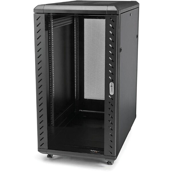 StarTech.com 4-Post 22U Server Rack Cabinet, 19" Data Rack Cabinet for Computer / IT Equipment, Home Network Rack, Half Height S