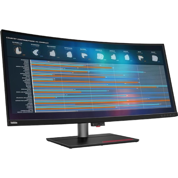 Lenovo ThinkVision P40w-20 40" Class 5K2K WUHD Curved Screen LCD Monitor - 21:9 - 39.7" Viewable - In-plane Switching (IPS) Technology - WLED - 5120
