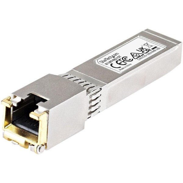 StarTech.com SFP+ - 1 x RJ-45 10GBase-T Network LAN - 1 Pack - For Data Networking - Twisted Pair10 Gigabit Ethernet - 10GBase-T
