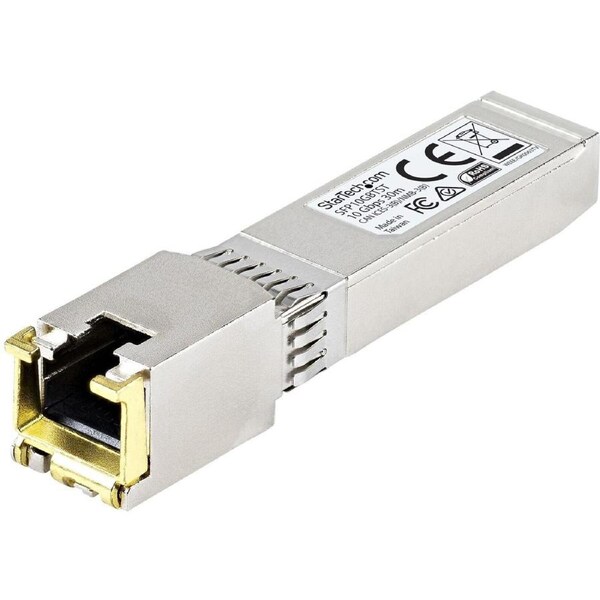 StarTech.com SFP+ - 1 x RJ-45 Duplex 10GBase-T Network LAN - For Data Networking - Twisted Pair10 Gigabit Ethernet - 10GBase-T -