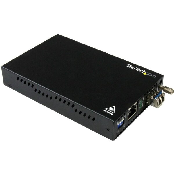 StarTech.com Transceiver/Media Converter - TAA Compliant - 2 Port(s) - 1 x Network (RJ-45) - Duplex LC Port - Optical Fiber, Twi