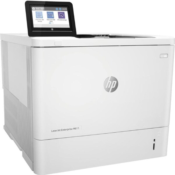 HP LaserJet Enterprise M611dn Desktop Laser Printer - Monochrome - 61 ppm Mono - 1200 x 1200 dpi Print - Automatic Duplex Print - 650 Sheets Input -
