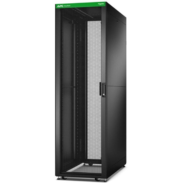 APC by Schneider Electric Easy Rack 42U Floor Standing Enclosed Cabinet Rack Cabinet - 482.60 mm Rack Width x 641.40 mm Rack Depth - Black - 599.65 -